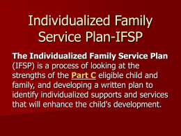 Individualized Family Service Plan-IFSP