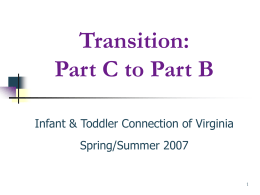 Federal Regulations - Infant & Toddler Connection of Virginia