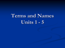 Terms and Names - Bibb County Public School District