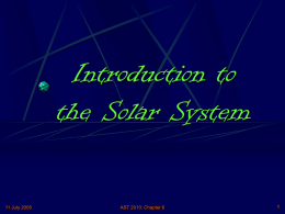 The Solar System - Wayne State University