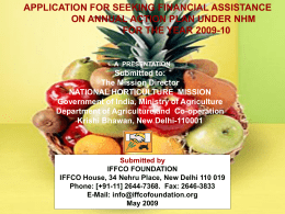 IFFCO FOUNDATION - National Horticulture Mission