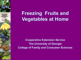Freezing - National Center for Home Food Preservation