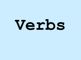 Verbs - Weebly