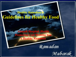 Healthy Ramadan 4 - International Association of Drilling