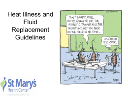 Heat Illness and Fluid Replacement