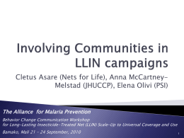 InvolvingCommunities in LLIN campaigns