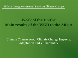 IPCC :: Interngovernmental Panel on Climate Change