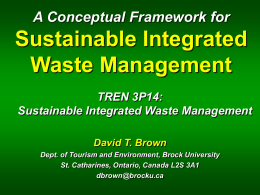 Sustainable Integrated Waste Management