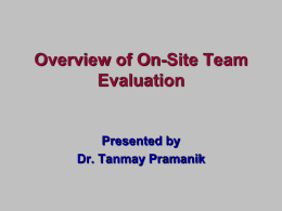 Evaluation Team Training
