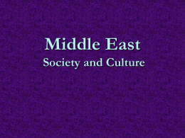 Middle East Culture and Society