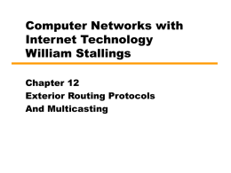 Chapter 12 Exterior Routing Protocols and Multicasting