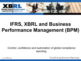 IFRS, XBRL and BPM