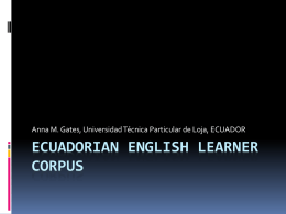 Ecuadorian English Learner Corpus