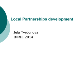 Local Partnerships and networks