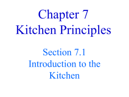 Chapter 7 Kitchen Principles
