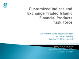 Customized Indices and Exchange Traded Islamic Financial