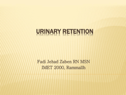 URINARY RETENTION - IMET2000-PAL