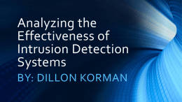 Analyzing the Effectiveness of Intrusion Detection Systems