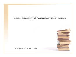 Genre originality of Americans’ writers fantasts.