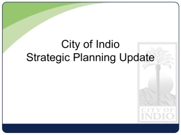 City of Indio Strategic Planning Retreat