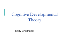 Cognitive Developmental Theory