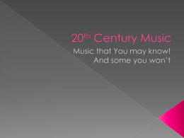 20th Century Music - Campbellsville Independent Schools