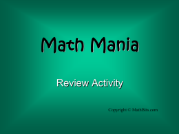 Math A Mania