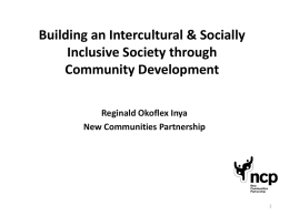 Building an Intercultural & Socially Inclusive Society