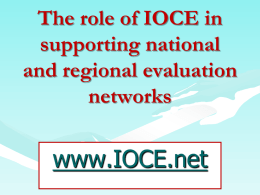 Strengthening national evaluation networks and