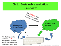 Ch 1. Sustainable sanitation