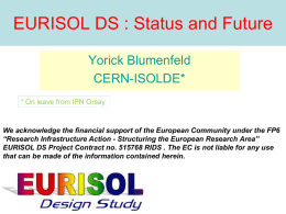 EURISOL DS : Status and Future