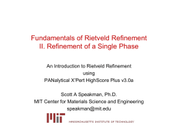 Refinement of a Single Phase - Massachusetts Institute of