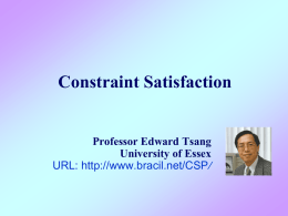 Constraint Satisfaction, a nontechnical introduction