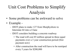 Engineering Econ Problems and Evaluation Techniques