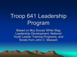 Troop 641 Leadership