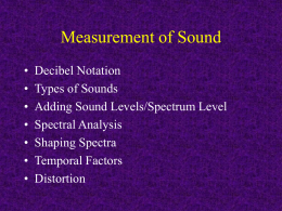 Measurement of Sound - University of Florida