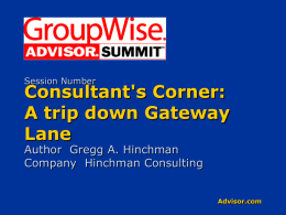 Session Title - Hinchman Consulting