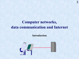 Computer networks and data communication