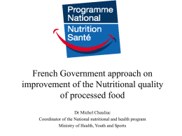 French Government approach on improvement of the