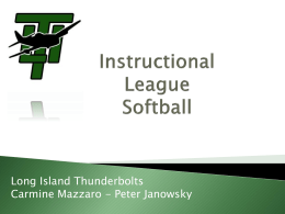 Instructional League Softball