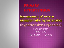Primary hypertension - | مرکز مطالعات و