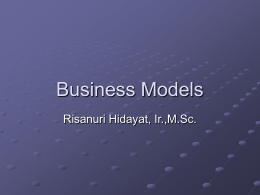 Business Models - Gadjah Mada University