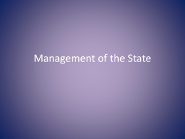 Management of the State