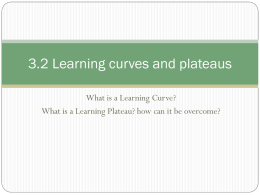 Learning curve and plateau