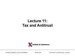 Tax and Antitrust 2004 - Carnegie Mellon University