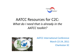 AATCC Resources for C2C