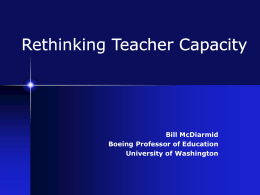 Rethinking Teacher Capacity - CSMCE Home Page | Center for