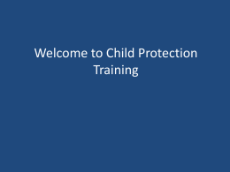 Welcome to Child Protection Training