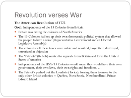 Revolution vs. War