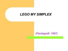 LEGO MY SIMPLEX - Foundation Coalition
